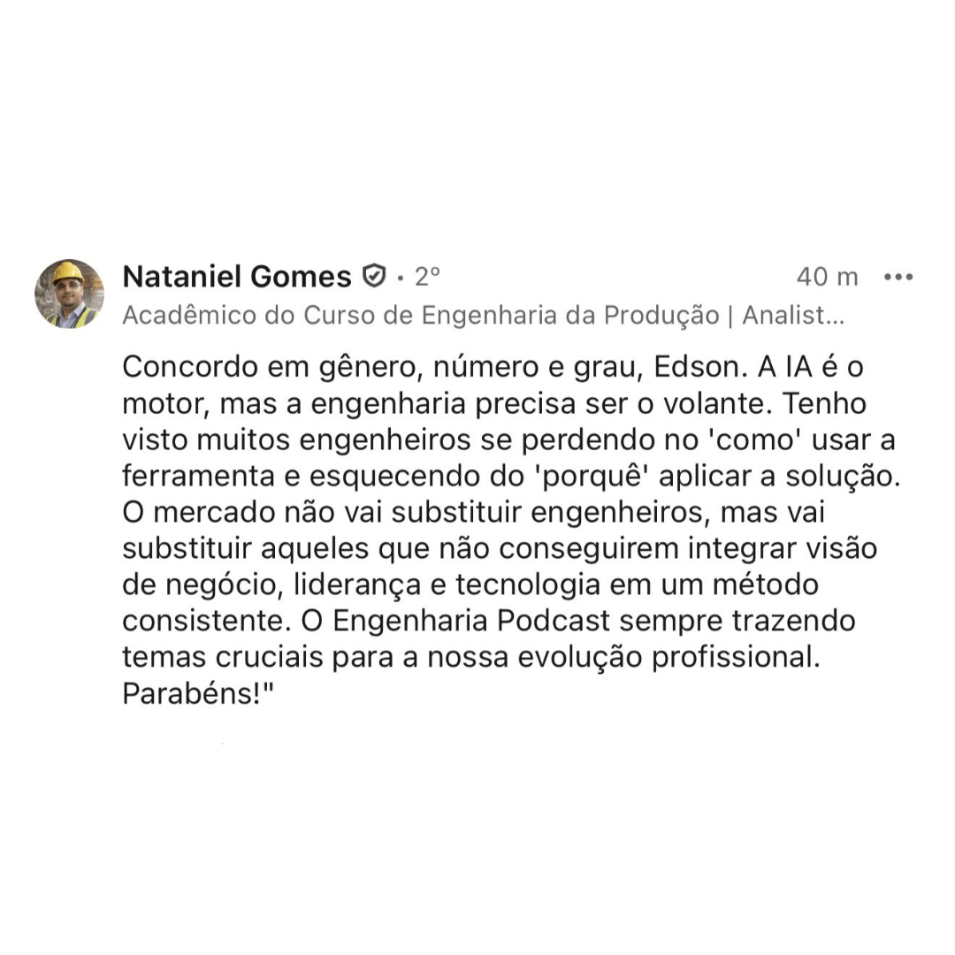 Comentário sobre conteúdo de Inteligência Artificial