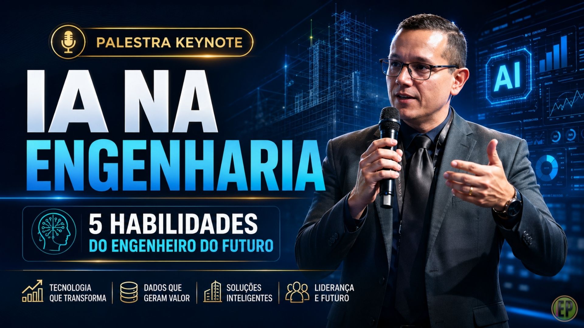Palestra de inteligência artificial na engenharia para empresas