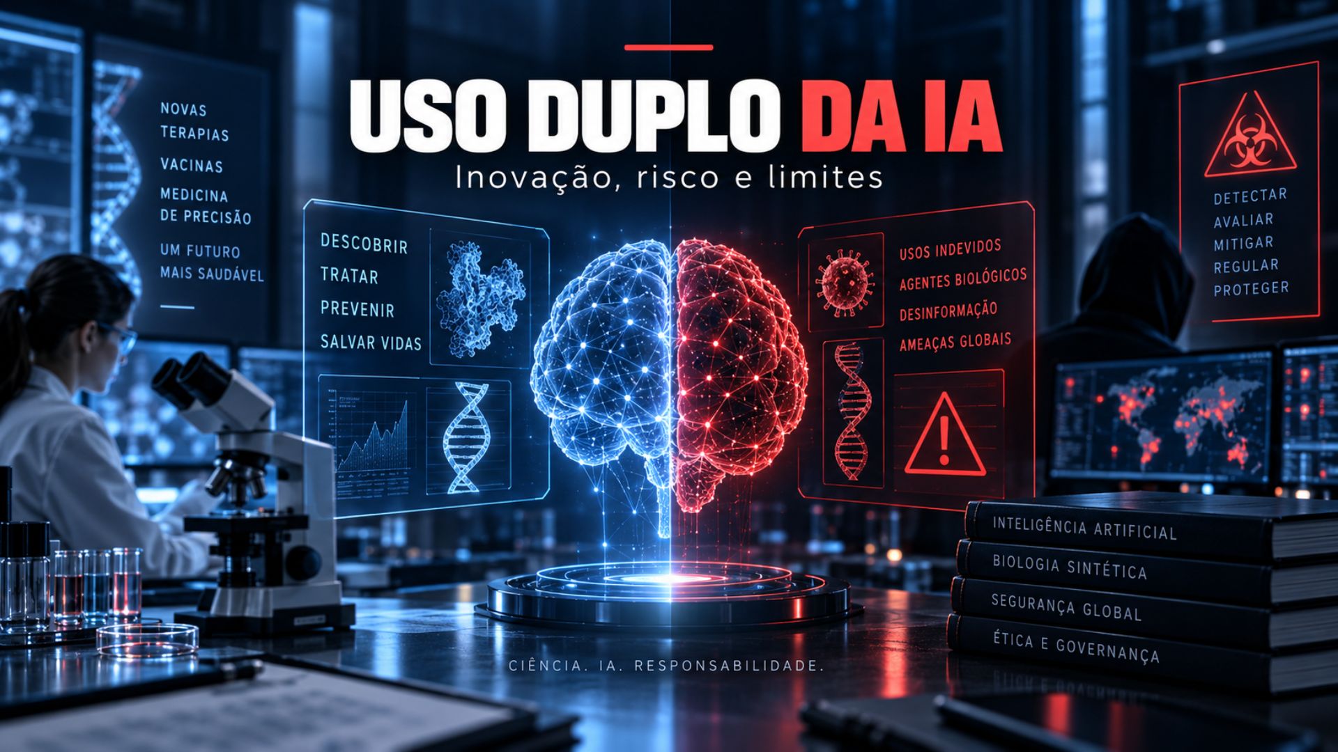 Uso duplo da inteligência artificial em aplicações científicas, industriais e de segurança