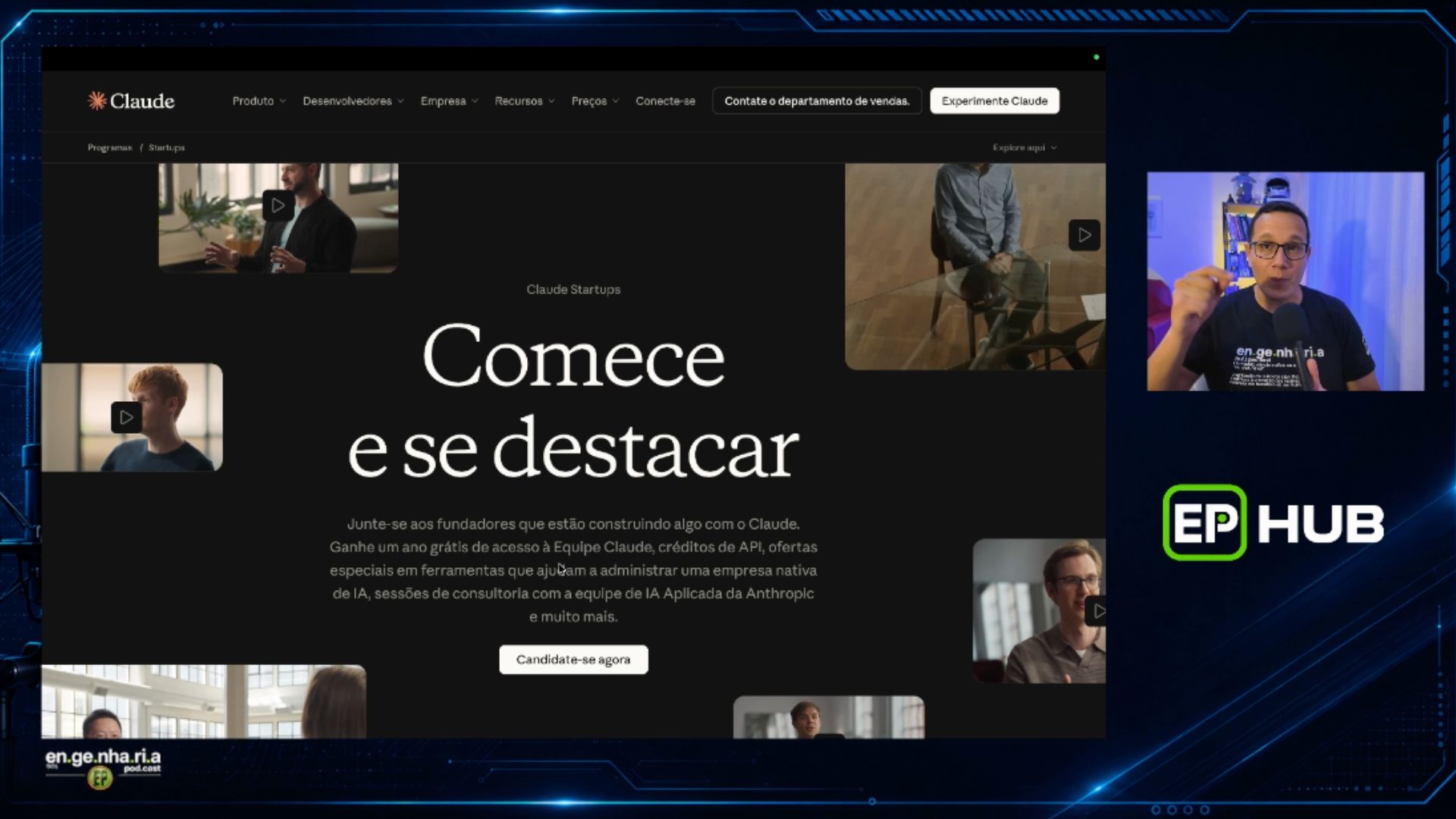 Engenheiro Edson Gonçalves Martins explica como startups ganham 1 ano de Claude grátis